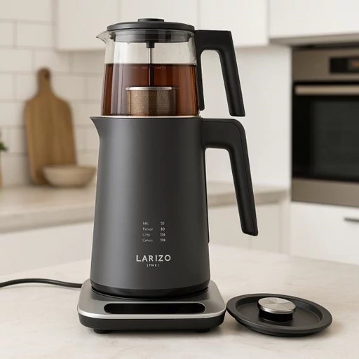 چای ساز لاریزو مدل LA-1470 ظرفیت ۱.۸ لیتر با کتری استیل ضد زنگ
