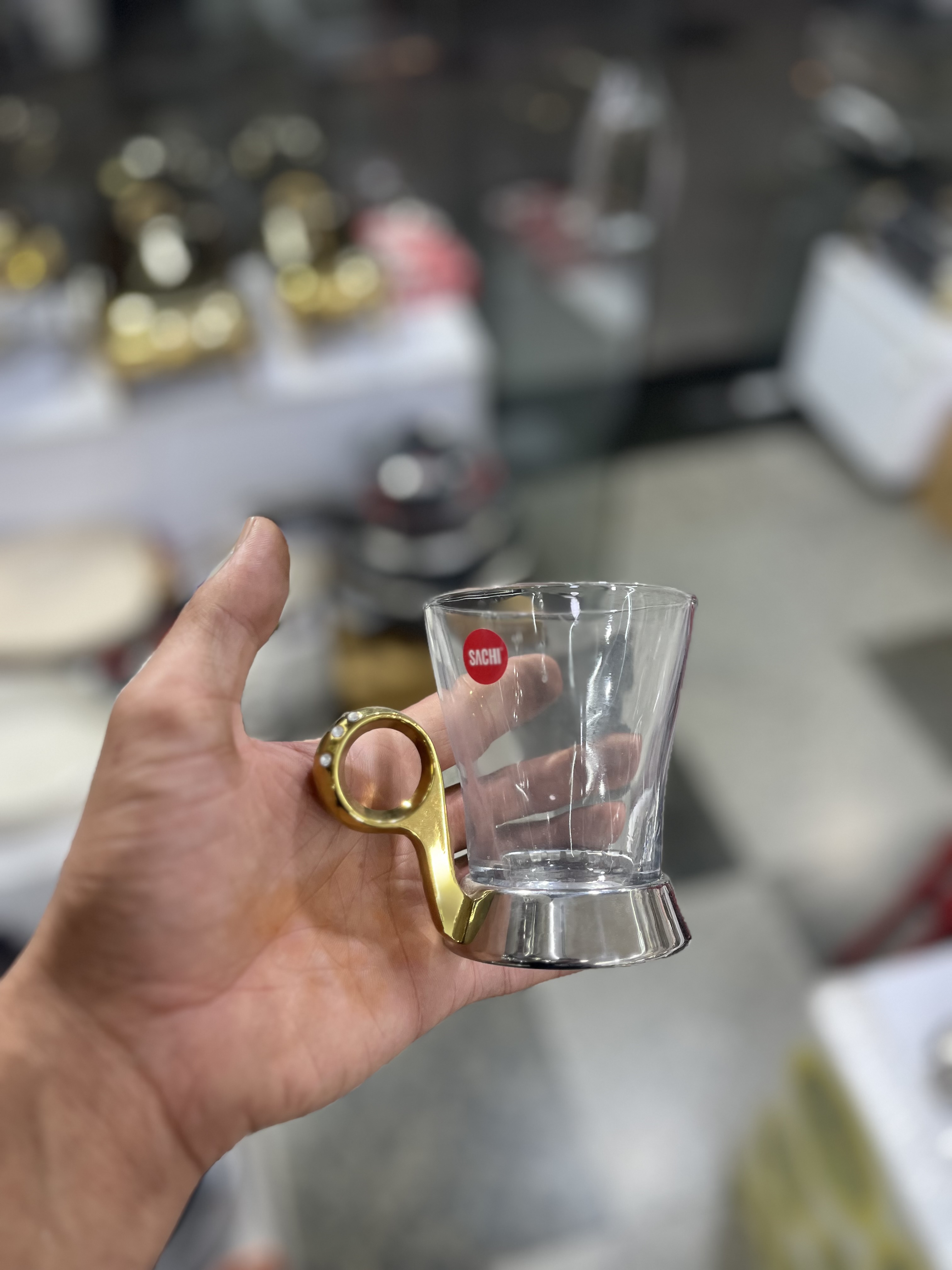 لیوان انگاره 6 عددی سافینوکس مدل حلقه نگین CM004 دو رنگ
